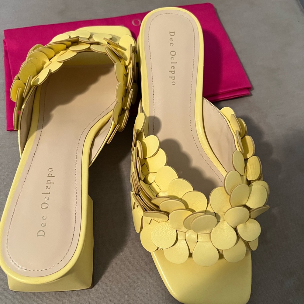 Yellow Women's Slide Sandals